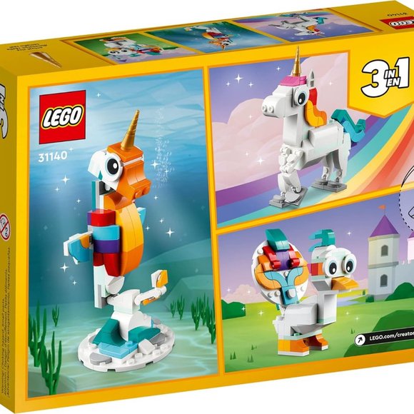 NEW LEGO Creator 3 n1 Magical Unicorn Seahorse Peacock Rainbow 31140 Easter Gift - Picture 14 of 16